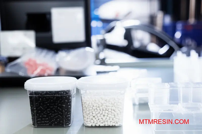 Mélange PC/ABS haute performance et composants moulés démontrant la qualité du matériau Cycoloy pour les applications automobiles