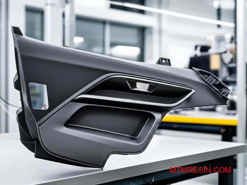 Complex automotive trim part molded from a high-performance polypropylene copolymer like EE188HP.