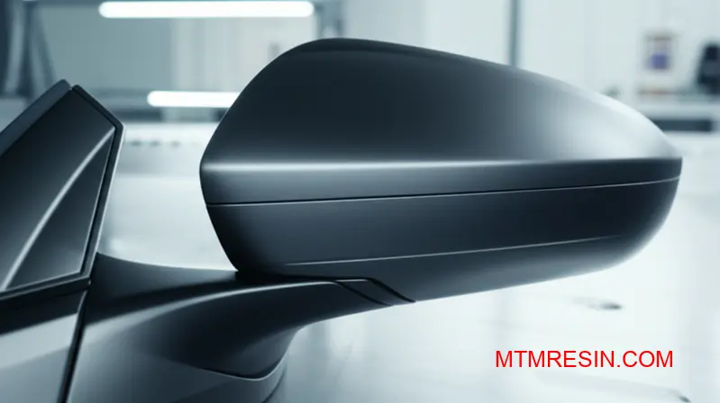 Wytrzymała obudowa lusterka samochodowego z mieszanki PC/ASA, pokazująca zastosowanie polimeru odpornego na warunki atmosferyczne.