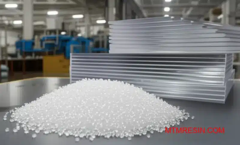 High-quality Makrolon polycarbonate sheets and pellets from trusted suppliers, showcasing transparent materials for industrial applications