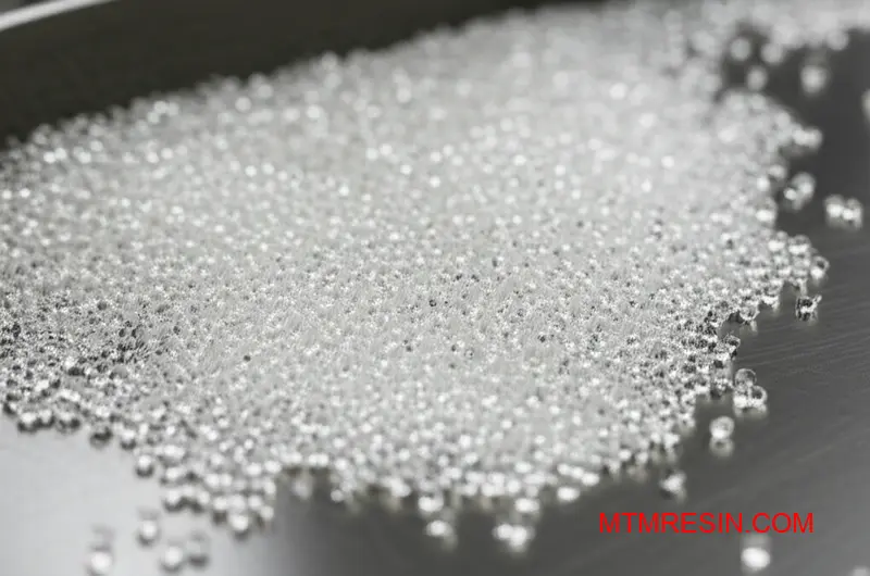 Premium transparent polycarbonate granules from leading Makrolon material suppliers showcasing exceptional clarity and consistency for injection molding applications